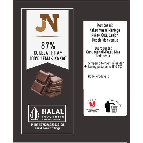 

Cokelat Hitam 87%/Original/Couverture/Dark Chocolate87%/Pure/Diet