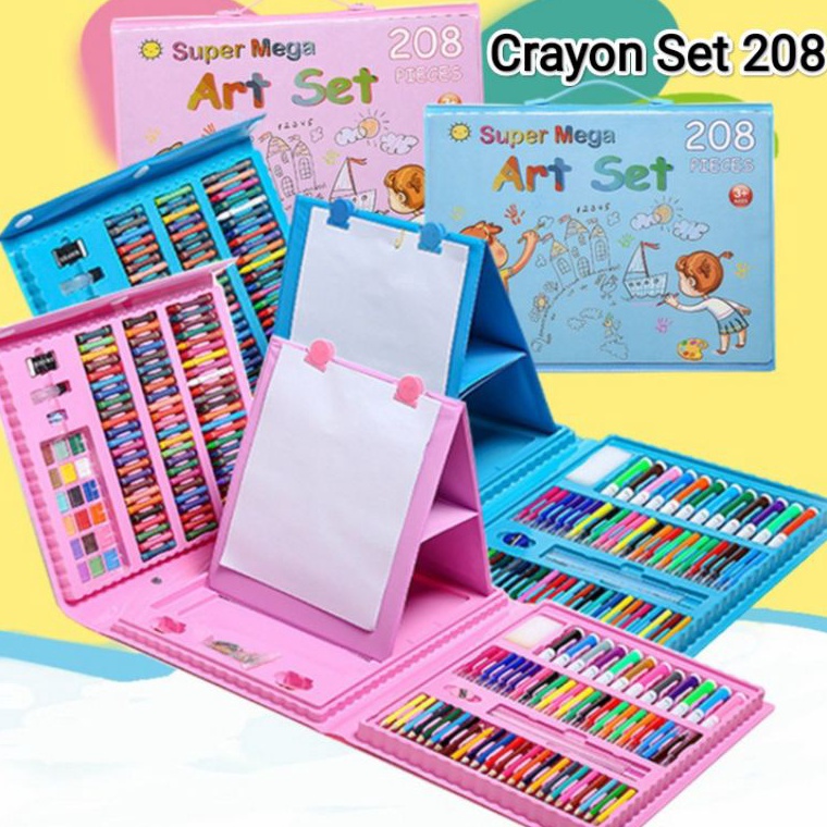 

[KODE PRODUK 6PHTW3494] ART SET 208 Pensil Warna Crayon Set 150pcs/Crayon Mewarnai 150 Warna