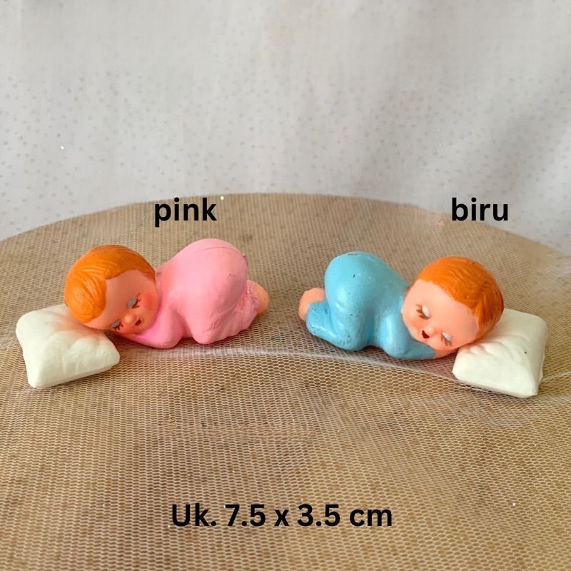 CCB02 Cake Topper Boneka Mainan Bayi Satu Bulan Baby One Month Manyue Baby Shower Dekorasi Kue
