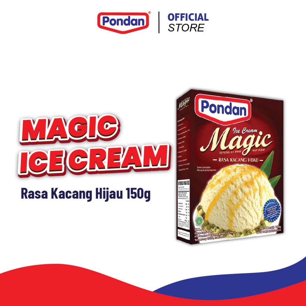 

(DISKON 30%) Pondan Ice Cream Magic Rasa Kacang Hijau 150g