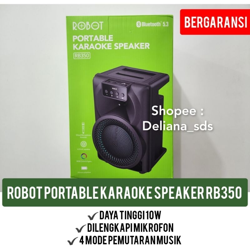 Robot Portable Karaoke Speaker RB350 Garansi Resmi 1 Tahun Speaker Karaoke Robot RB350 Karaoke Speak