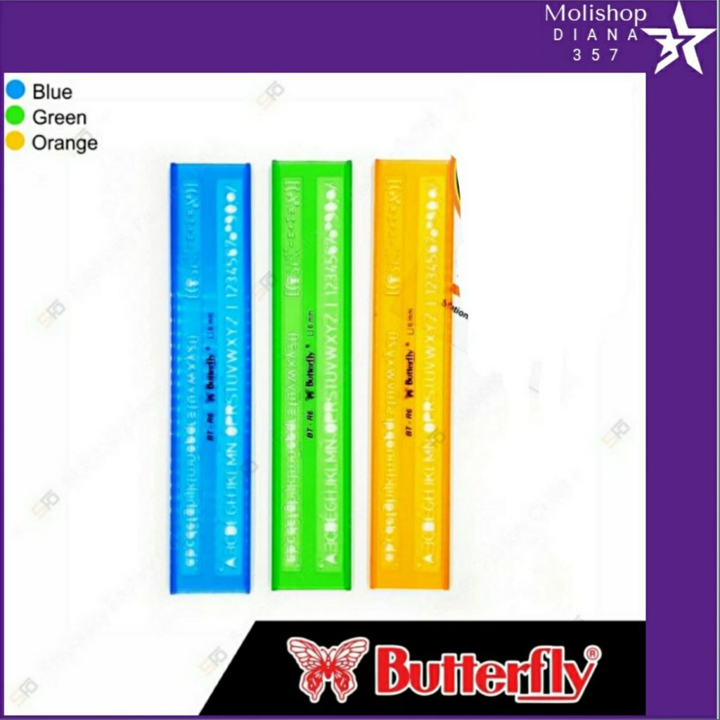 

Penggaris Cetakan Butterfly BT - R6 Kuning