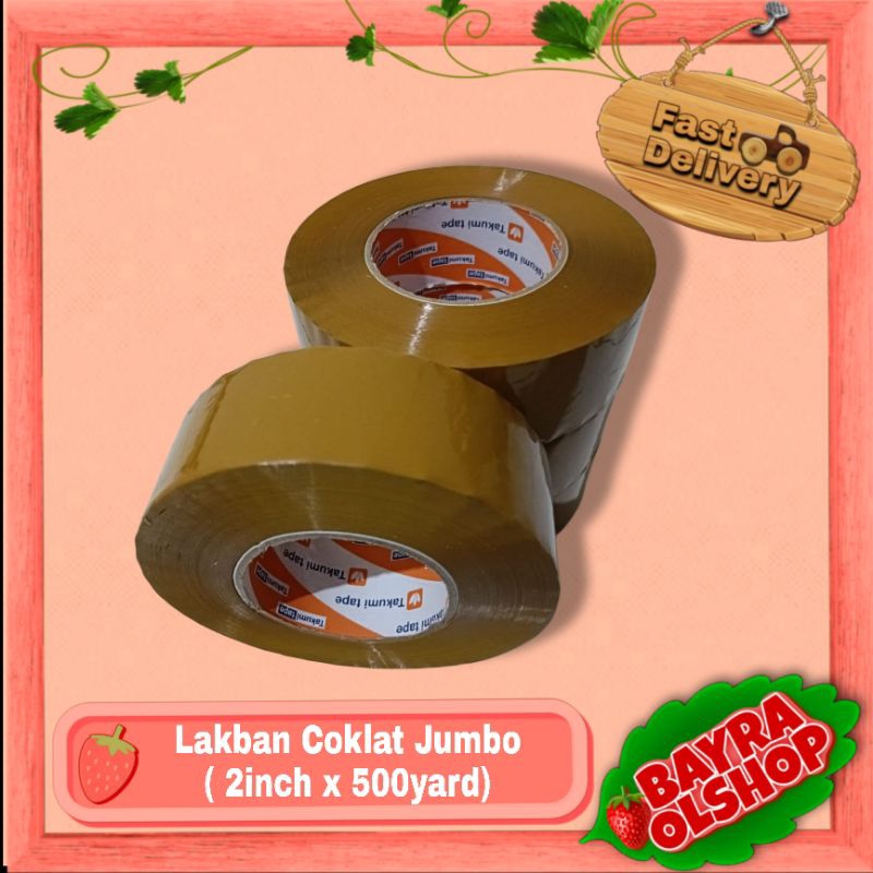 Lakban Coklat dan Bening Super Jumbo 500Yard / Lakban 45mm x 500yard / Lakban 2 inch x 500yard / sol