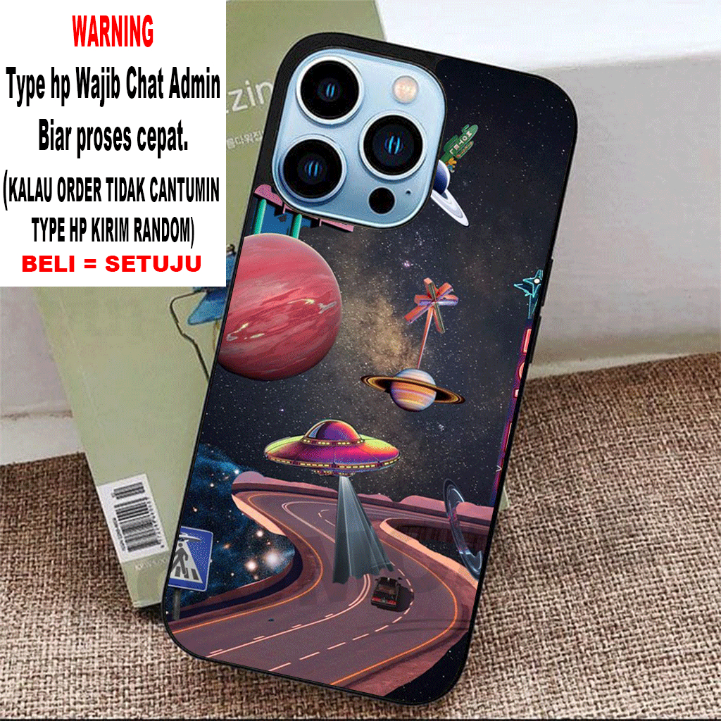 GS719 Case Kilau - Case Glosy astronot for all type hp