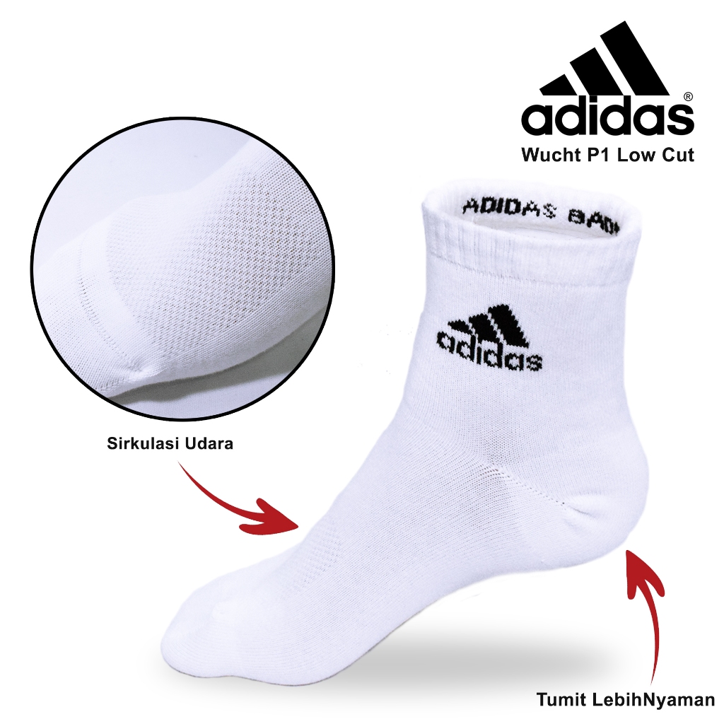 Kaos Kaki Adidas Wucht P1 Low Cut White / Black