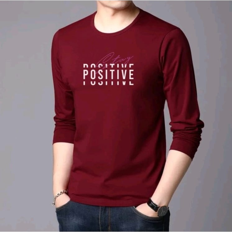 Bisa COD Sweater Keren Promo Sale Kaos Pria Kekinian Positive Baju Unisex Cowok Terbaru Crewneck Kasual Terlaris Sweter Pria Distro Kaos Pria Lengan Panjang Kaos Oblong Murah Sweater Remaja Dewasa