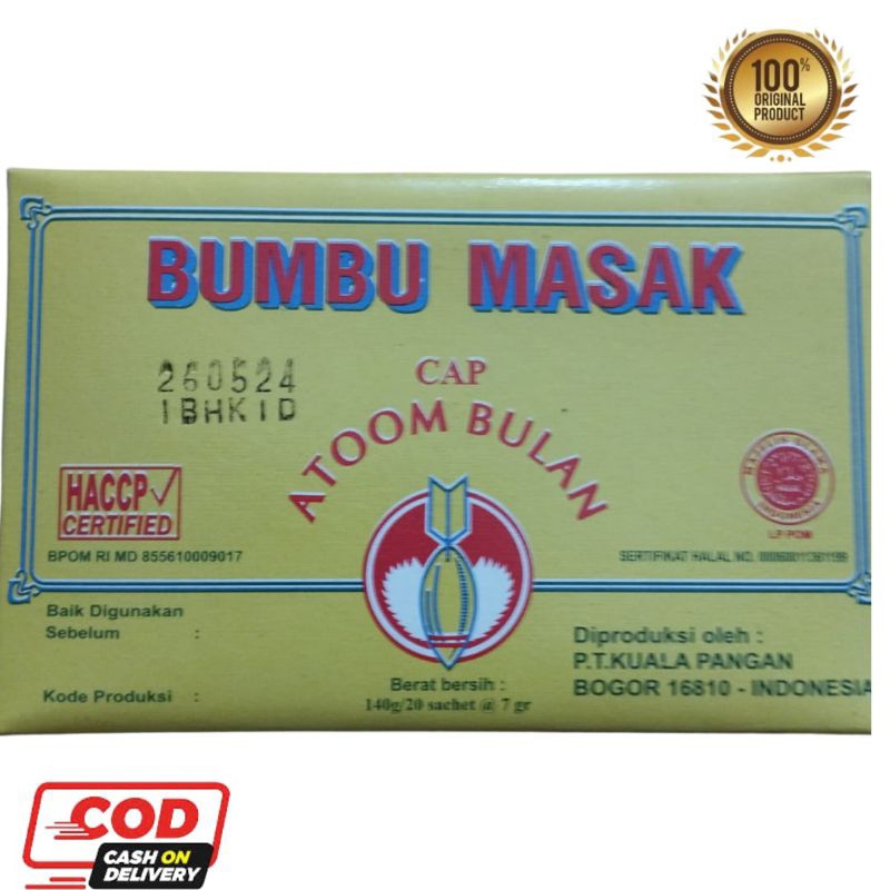 

BUMBU ATOOM BULAN 1 BOX ISI 20 SACHET