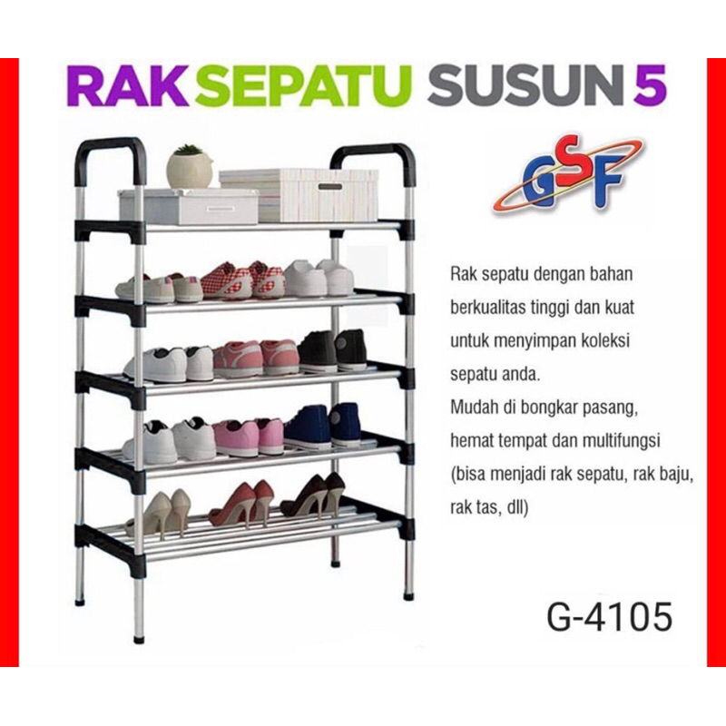 Rak sepatu gsf susun 5