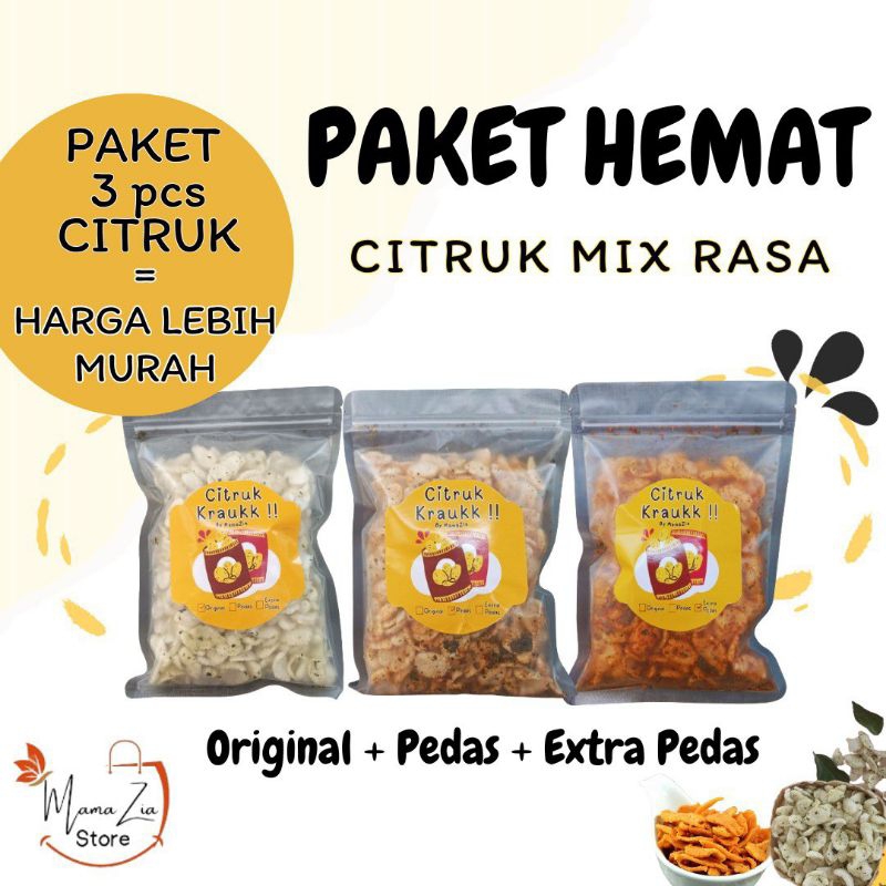 

Citruk Daun Jeruk [PAKET 3 PCS MIX RASA] Citruk Kriukk