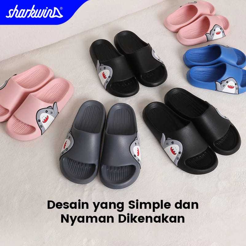 KKY-Sharkwin Sandal Wanita Sandal Pria Jelly Karakter Hiu Sandal Hiu Murah Slippers EVA Slip-On Flip