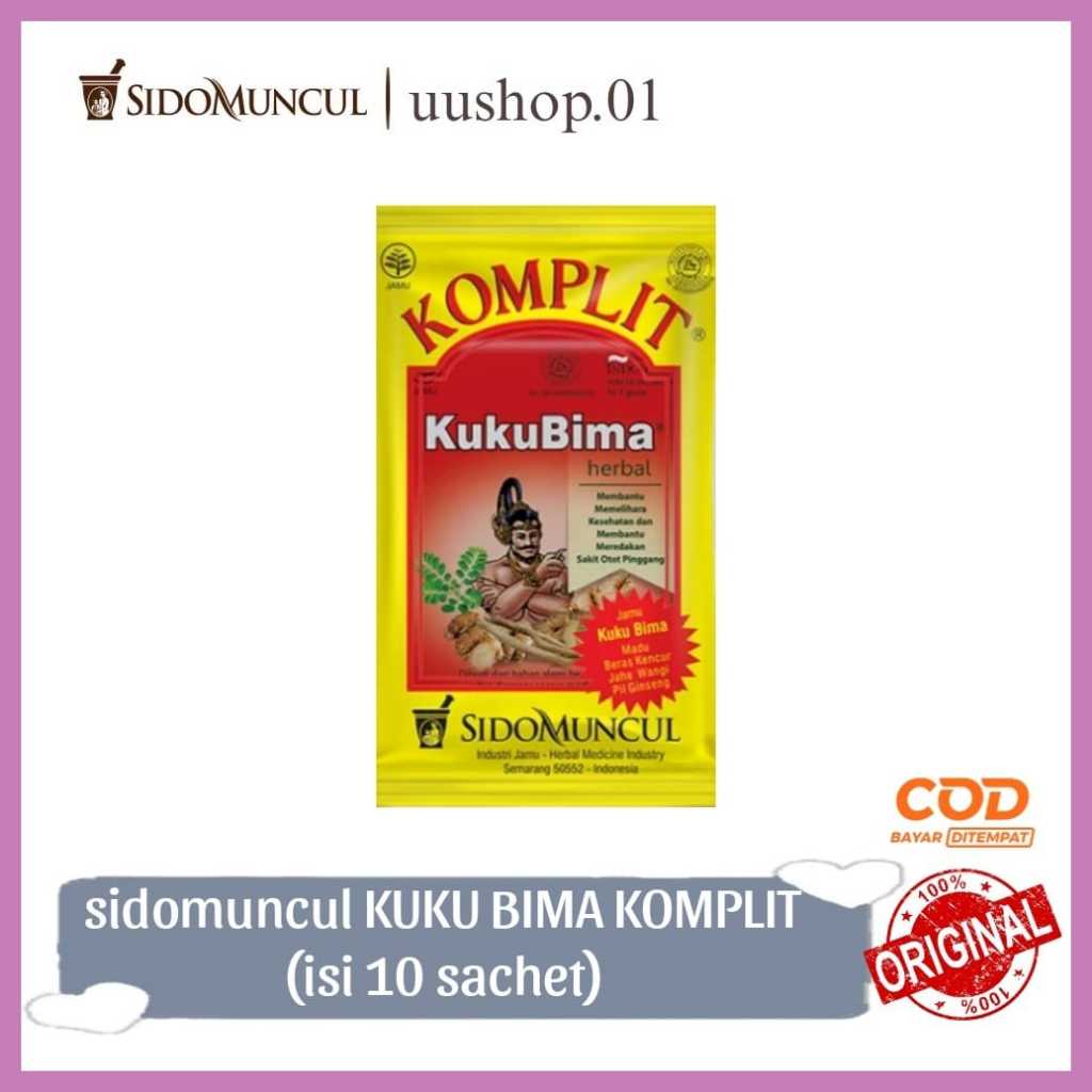 

Jamu Sidomuncul Kuku Bima Komplit (isi 10 bungkus)
