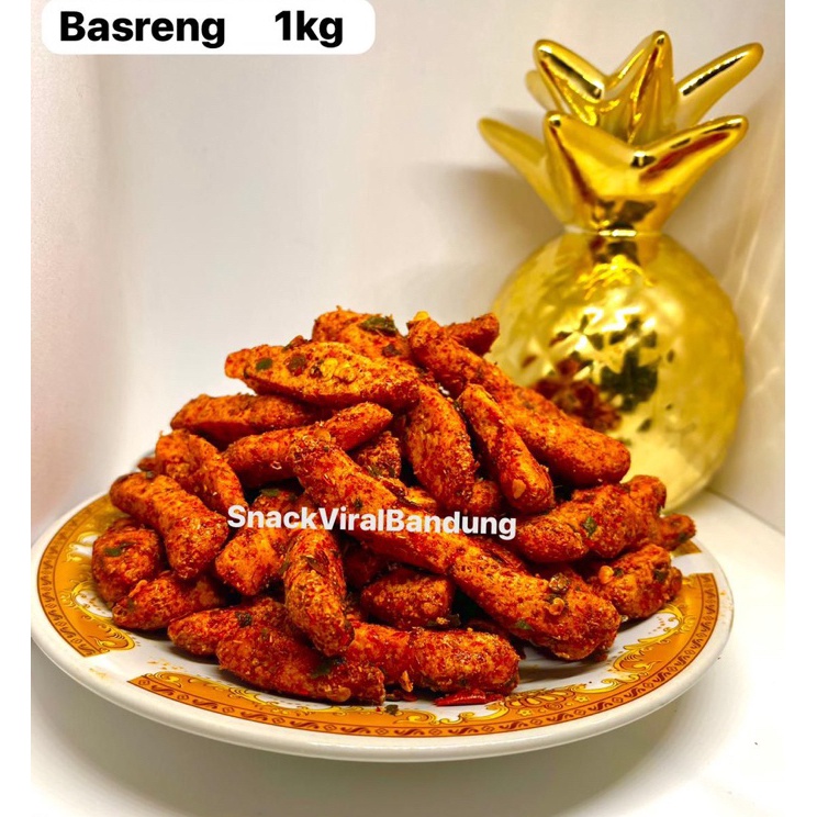 

[KODE HN9NI] BASRENG PEDAS DAUN JERUK 1kg / Baso goreng 1kg viral