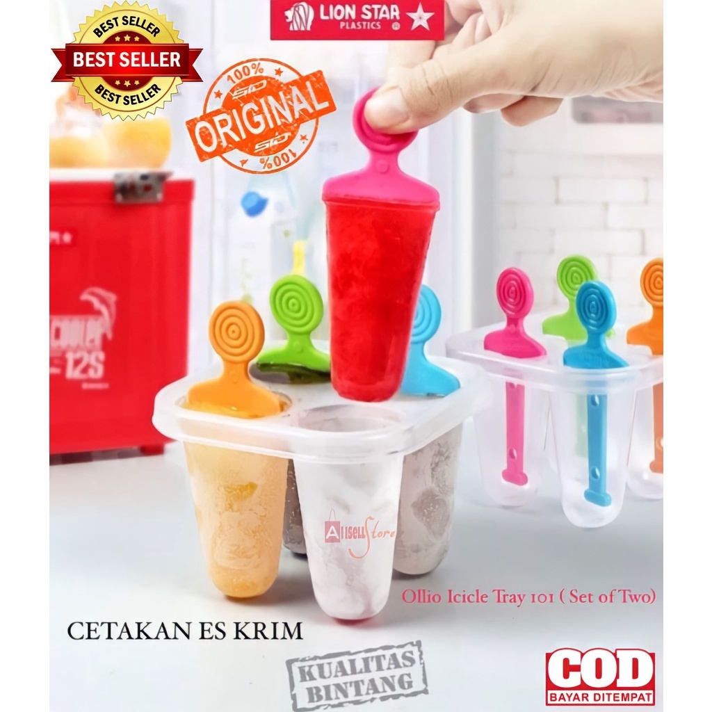 ( BISA COD ) PROMO LION STAR CETAKAN ES KRIM / ALAT CETAK ES KRIM LOLI / PENCETAK ES KRIM 4 SEKAT / 