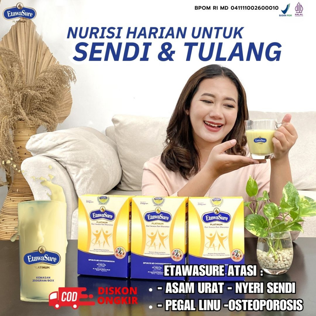 

ETAWASURE - Susu Kambing Etawa Terbaik Atasi Kesemutan, Asam Urat, Nyeri sendi Pinggang, Lutut, Dan Rematik