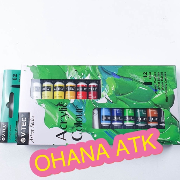 

[KODE SNNSC] Acrylic V-tec 12 Warna Cat Akrilik Vtec