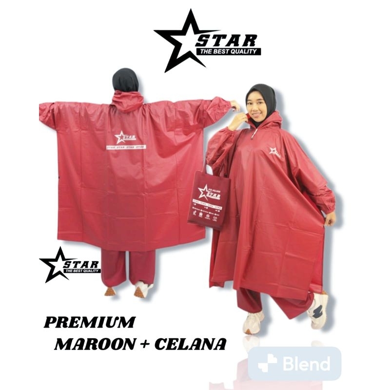 Raincoat, Jashujan ponco jumbo dewasa bahan karet pvc
