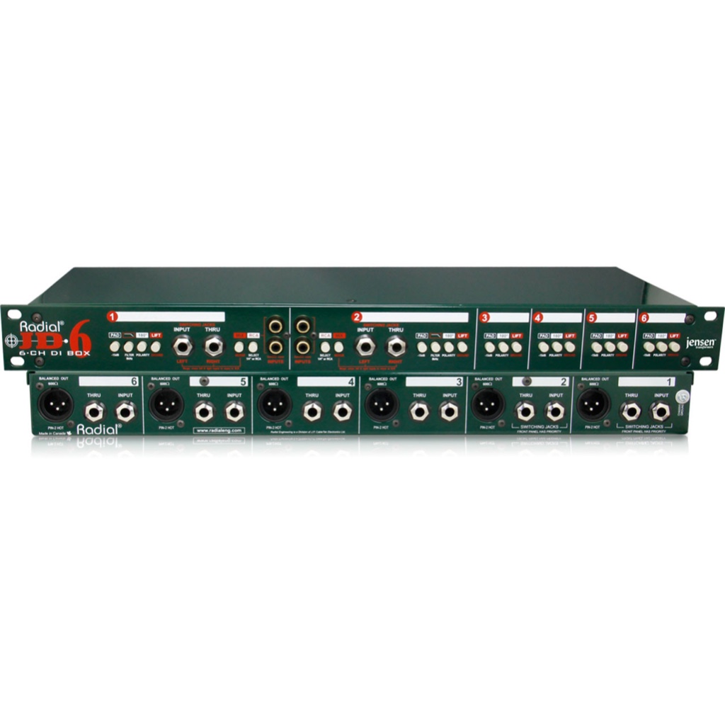 Radial JD6 6-channel Passive Instrument Direct Box