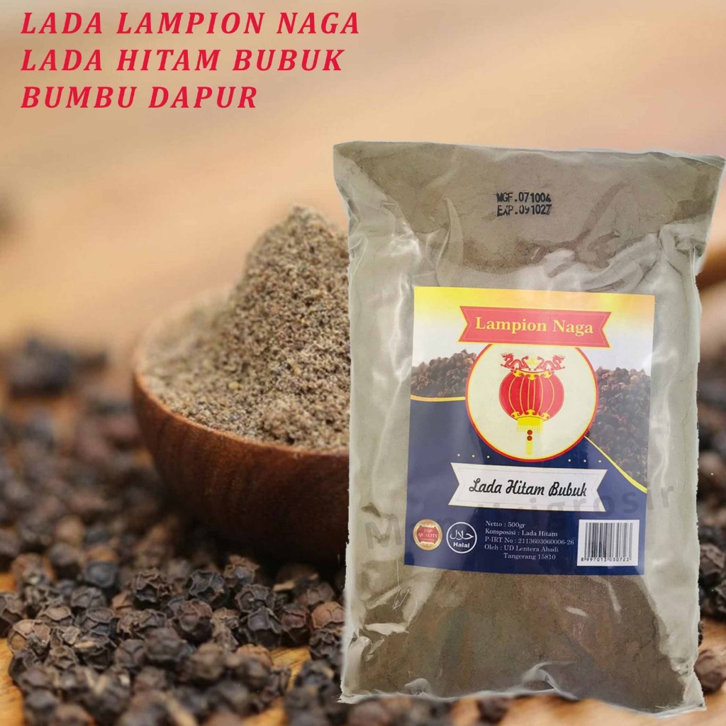 

Bubuk Lada Hitam * Lada Lampion Naga * Bumbu Dapur * 500gr