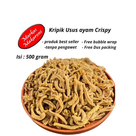 

[KODE HKLUR] kripik usus crispy 500gr