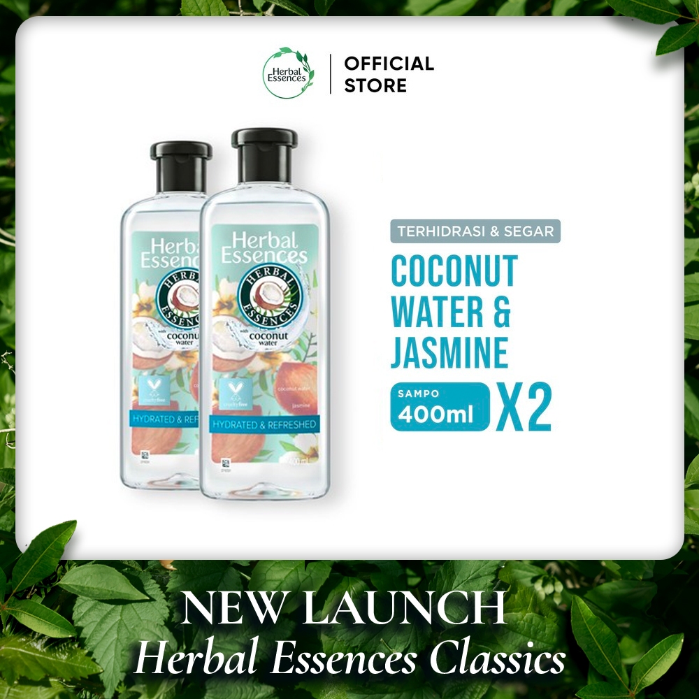 Herbal Essences Classics Coconut Water 400ml Shampoo X2