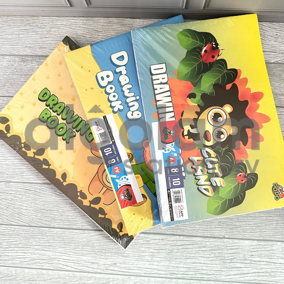 

[KODE C6QHJ] SATU PACK ( 10 PCS x 8 LEMBAR ) Buku Gambar A4 Dodo