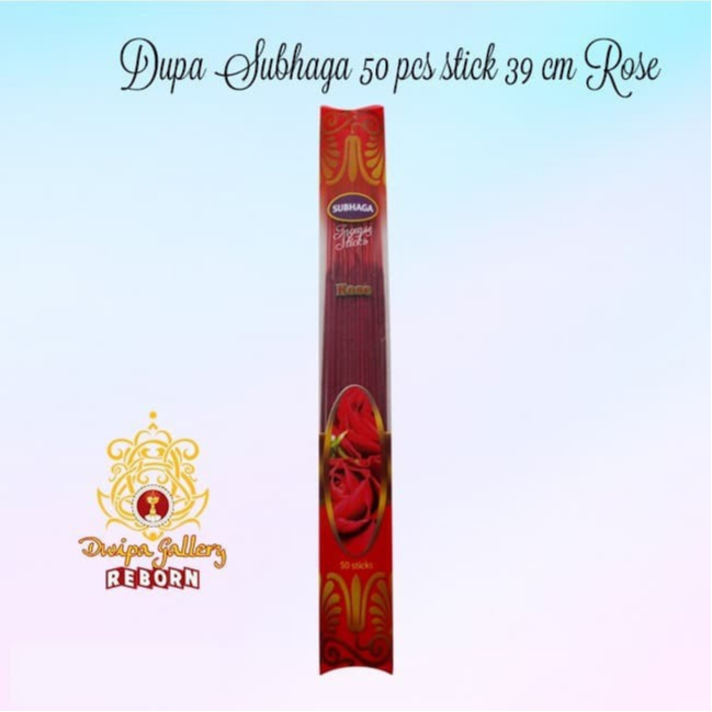 Dupa/ Hio Wangi Harum India Subhaga 50 pcs stick 39 cm Rose