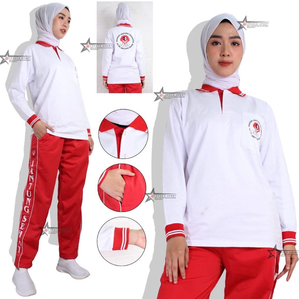 12.12 FLASH SALE Setelan baju senam Jantung sehat / seragam senam jantung sehat / setelan jantung se