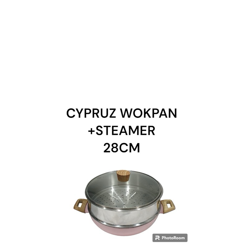 Panci Steamer 28 Cm Kukusan 28 Cm Cypruz Marble Anti Lengket Tinggi 10 Cm