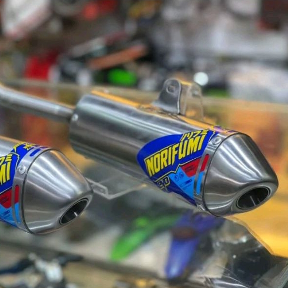 Knalpot norifumi 2tak silencer Norifumi 2T universall slip on  2 Stroke kenalpot ninja grasstrack su