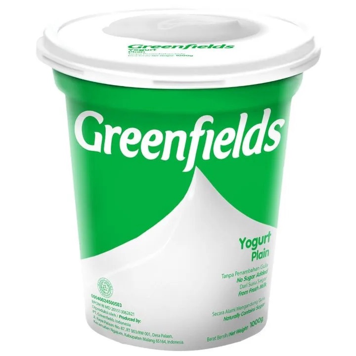 

[KODE PRODUK MGSZH9551] Greenfields Yogurt Greenfield Plain 1L