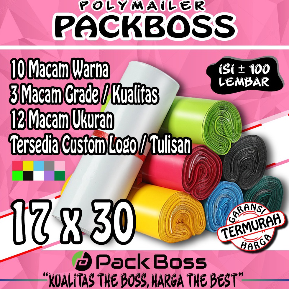 

3.3 Flash Sale POLYMAILER PACKBOSS 17x30 ISI ±100 LEMBAR, TEBAL, KUALITAS BOSS, HARGA DIJAMIN TERMURAH
