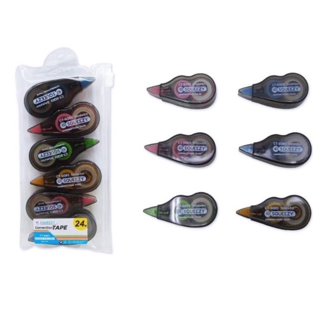 

[✫Q11<] CORRECTION TAPE 1 set isi 6 / TIPEX KERTAS MURAH 24 METER / TIP EX / TIPE X Segera Beli