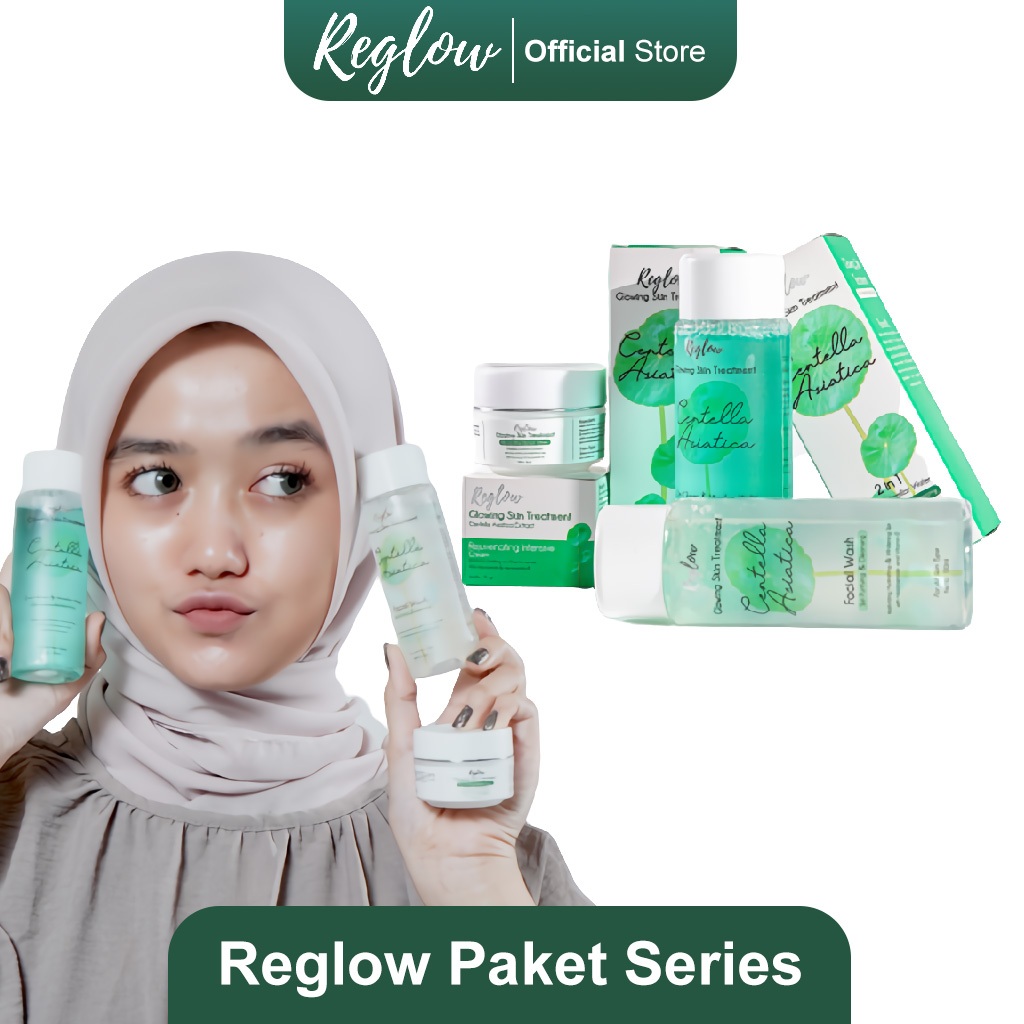 RE GLOW Skincare Perawatan Wajah Glowing Skincare Wajah Berjerawat Pengilang Bekas Jerawat Bruntusan