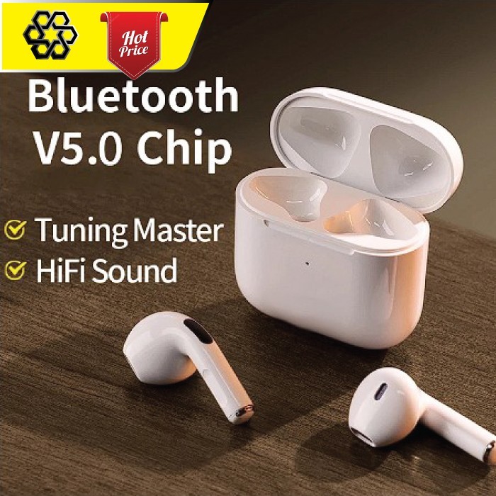 Pro 4 TWS Earphone Nirkabel Headset Bluetooth 5.0 earphones BT