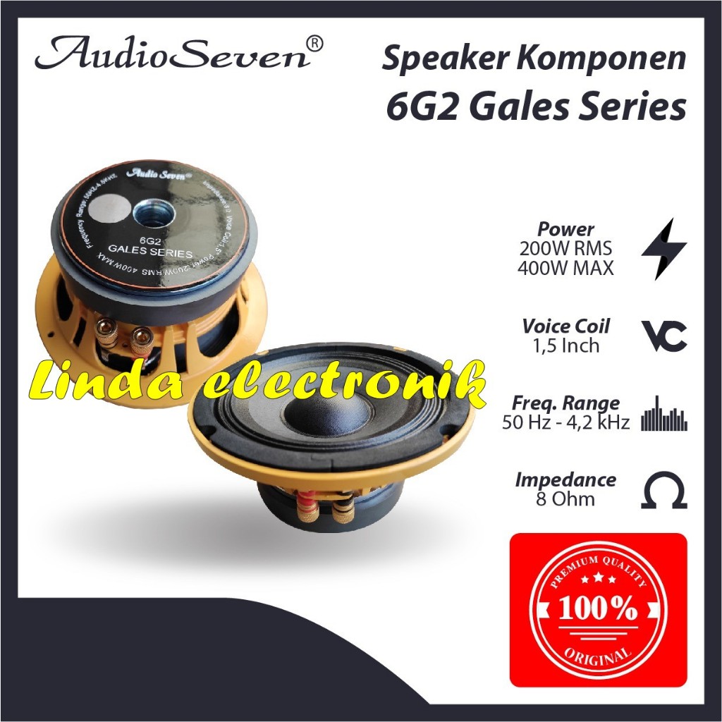 SPEAKER WOOFER AUDIO SEVEN 6G2 6 inch ORIGINAL