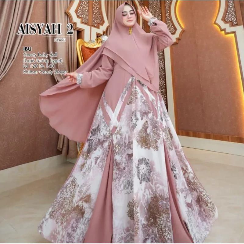 READY JS. AISYAH SYARI GAMIS LABEL JASMINE CERUTY BABYDOLL