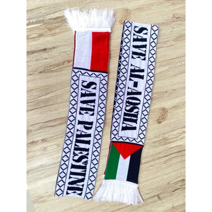 Syal Palestina - Syal Sorban Rajut Komputer Motif Slayer Palestina bisa COD