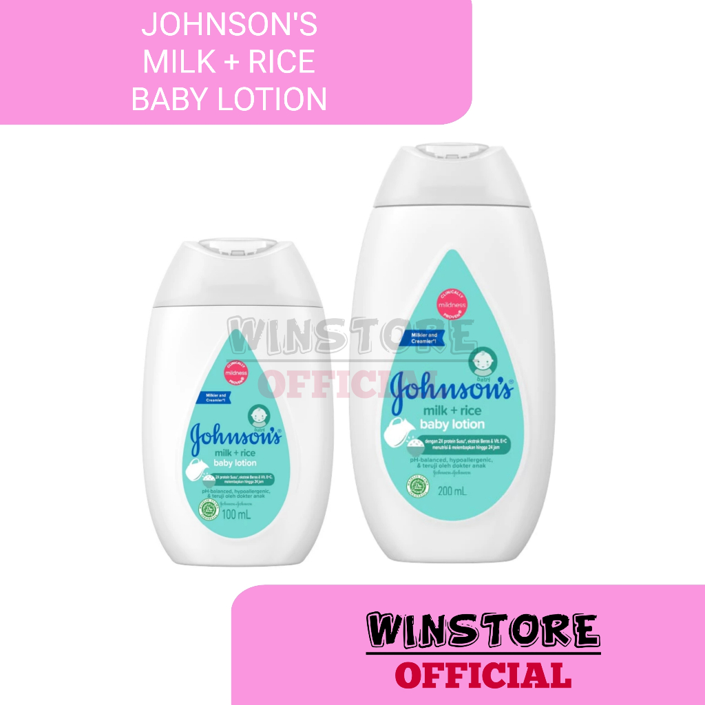 JOHNSON MILK + RICE BABY LOTION  Hand & Body Lotion Bayi 100% ORIGINAL PRODUCT