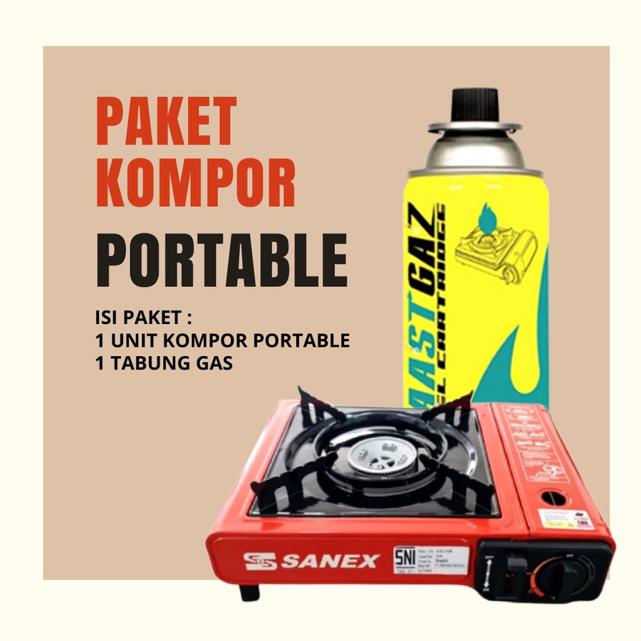 Paket Kompor Portable Sanex + Eaast Gas