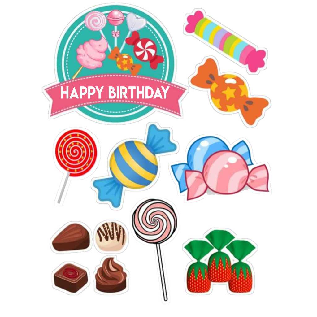 

TOPPER CAKE CUSTOM TOPPER ULTAH ULANG TAHUN / HIASAN KUE CANDY