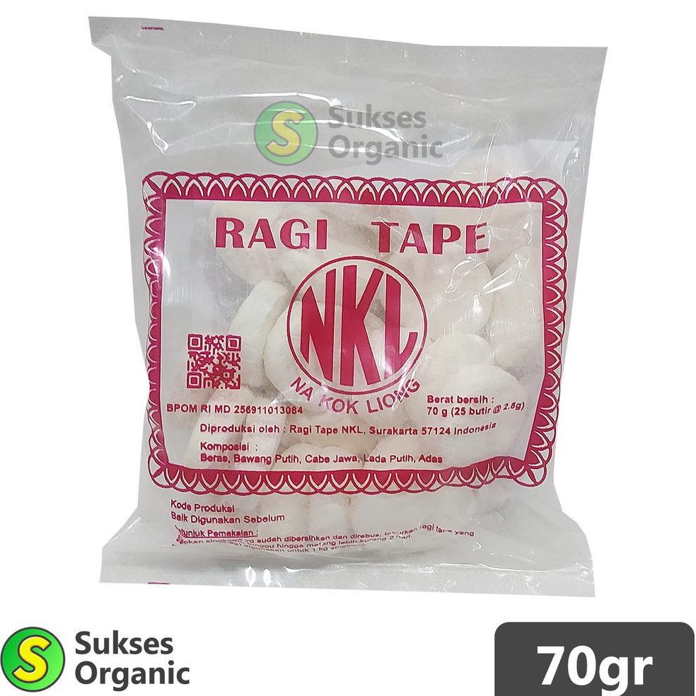 

HI4152 Ragi Tape NKL 25 Butir 70gr Na Kok Liong tdk0p