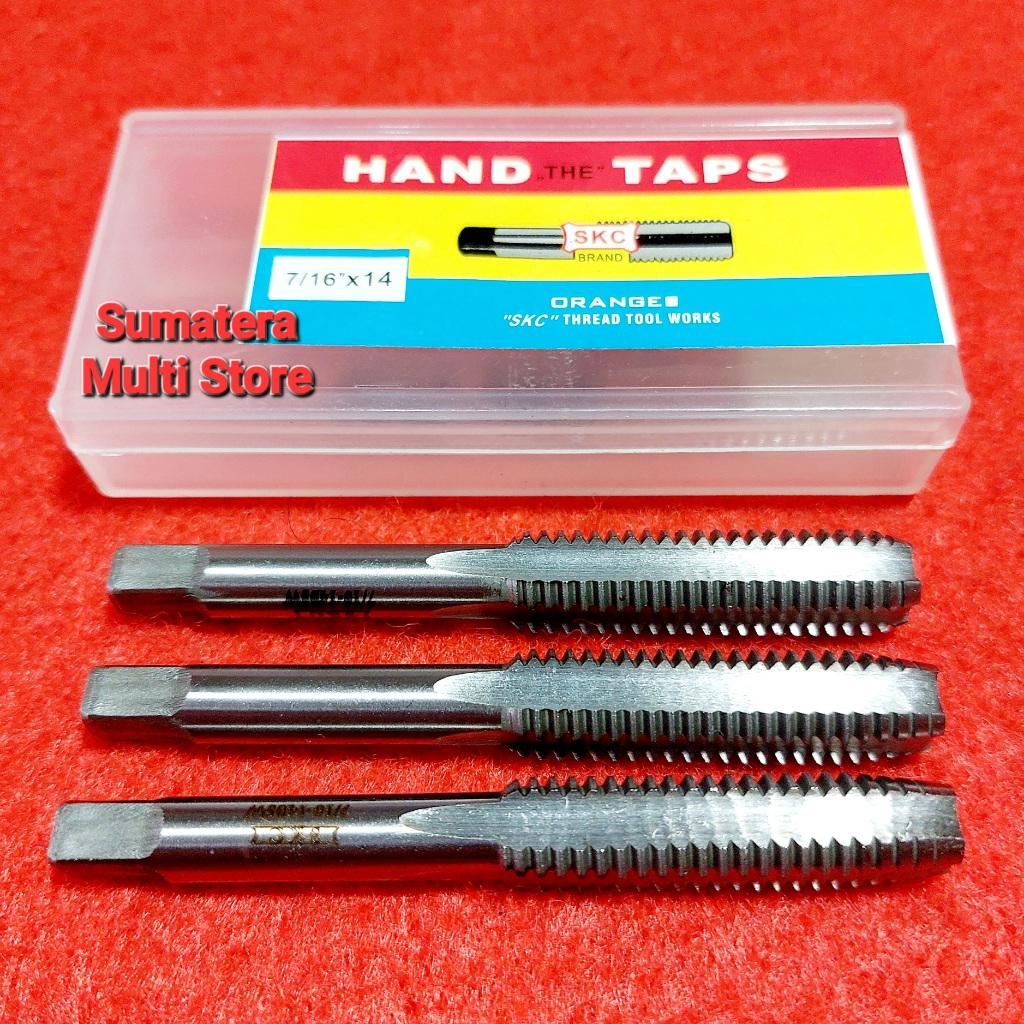 Hand Taps 7/16 x 14 - Mata Tap Baut 17 Kasar - Pembuat Derat Baut Mur