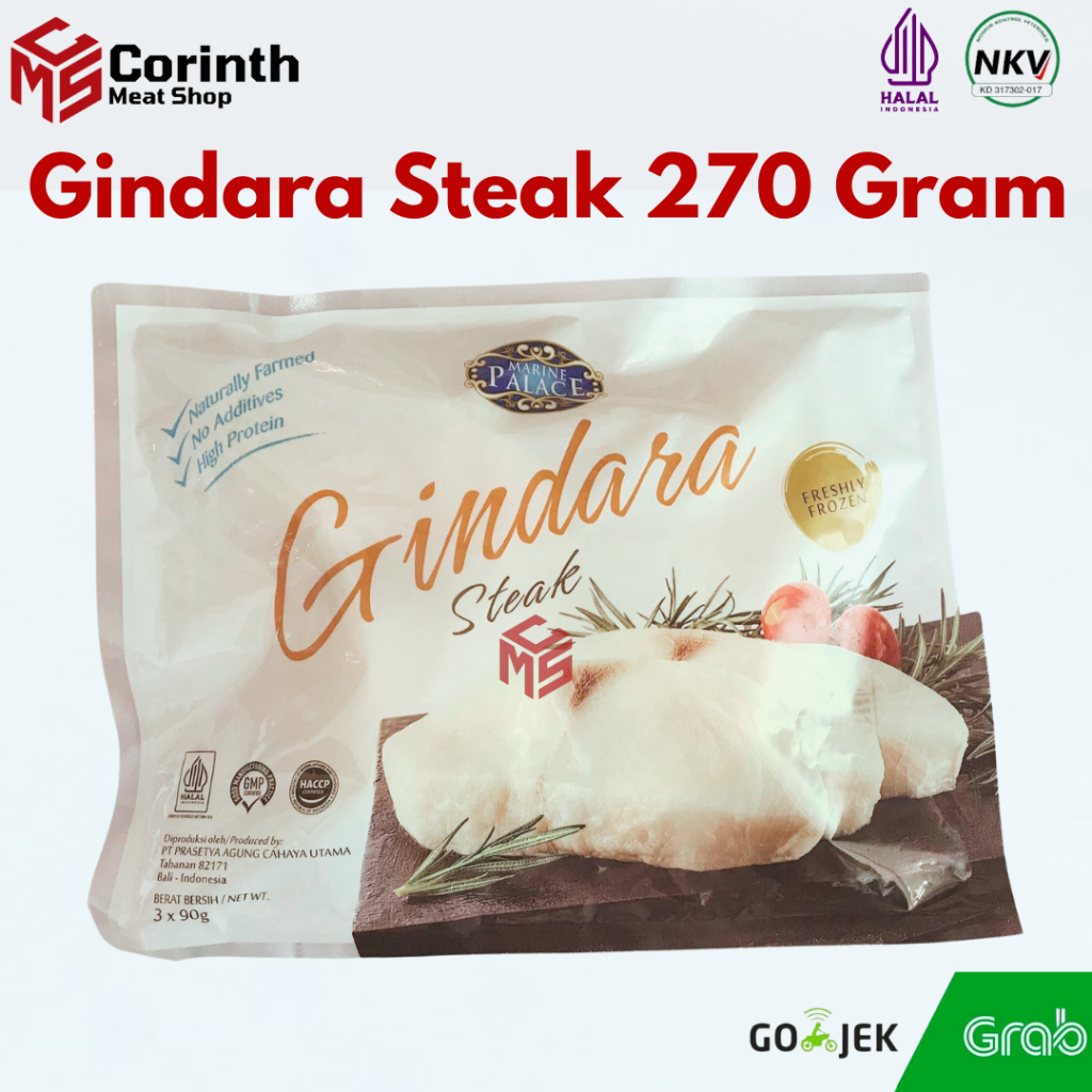 

Oilfish (Ikan Gindara) Steak Marine Palace 270 Gr | 100 % HALAL | FRESH| HIGH PREMIUM