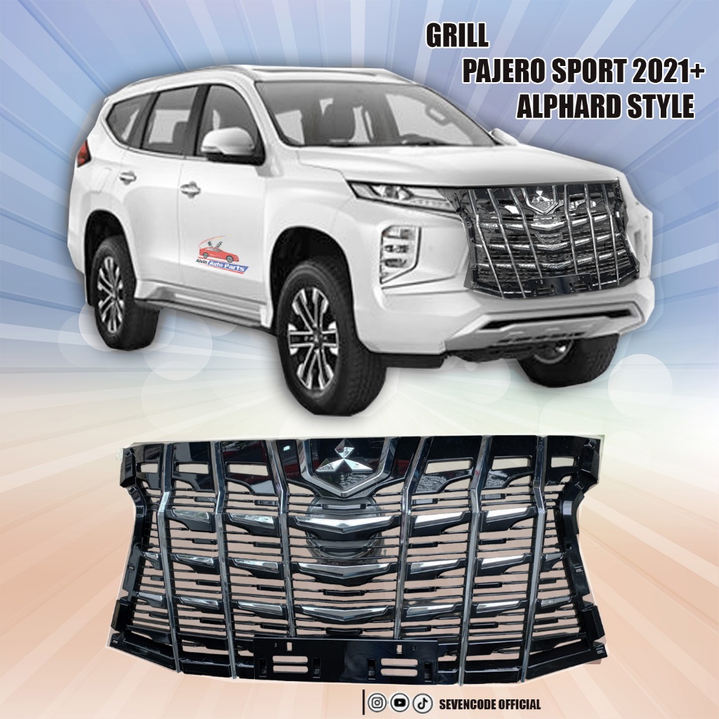 GRILL IMPORT PAJERO SPORT 2023+ / GRILL PAJERO SPORT 2021 2022 2023 ALPHARD STYLE