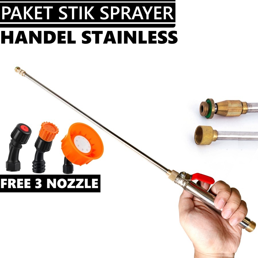 Paket Stik Sprayer elektrik handle semprot pertanian set nozzle lengkap