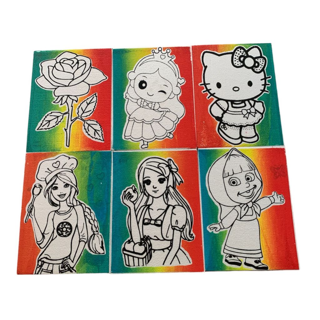 

(50 Pcs) [Tanpa Lis] [Rainbow] Sterofoam Lukis uk 30x40 / Sterofoam Mewarnai / Gabus Lukis Pasar Malam