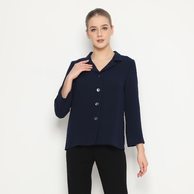 Lyne Halim Blouse Navy, 8159.