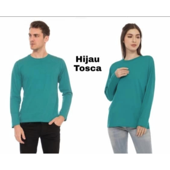 Kaos polos Panjang HIJAU TOSCA / oblong polos pria panjang / kaos polos murah / winstar polos / kaos