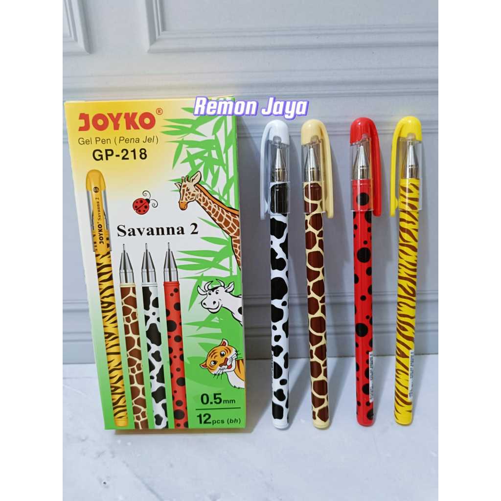 

PROMO 12 PCS Gel Pen Pulpen Pena Joyko GP-218 Savanna 2- 0.5 mm
