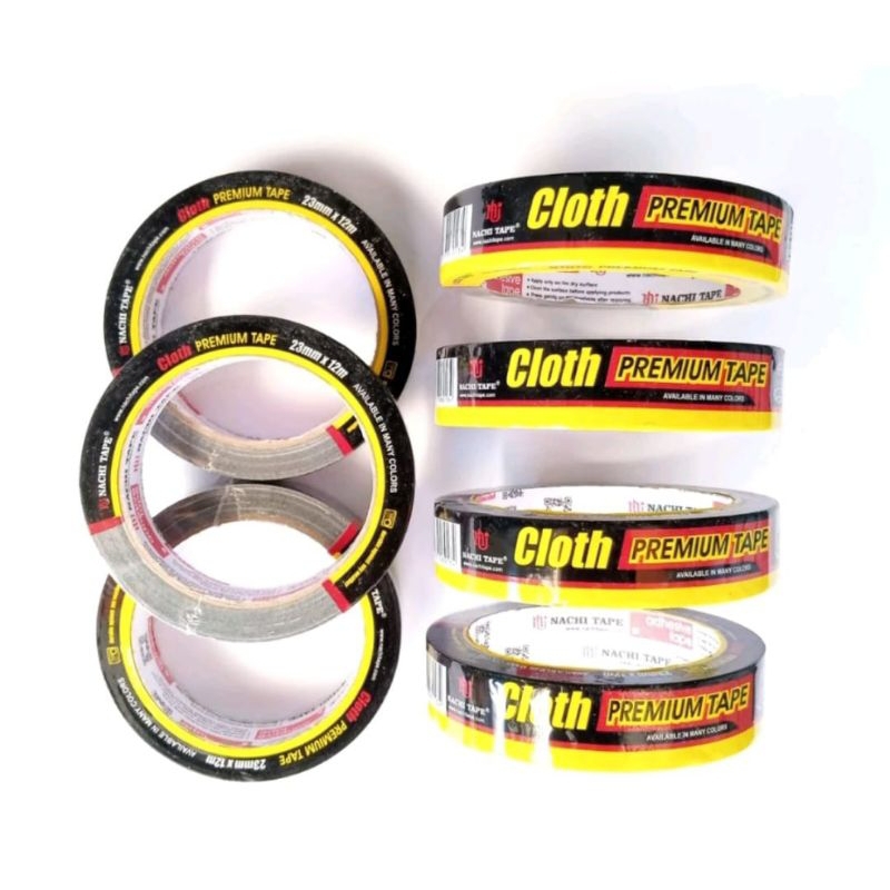 Lakban Hitam Kain Nachi 23mm 1Inch